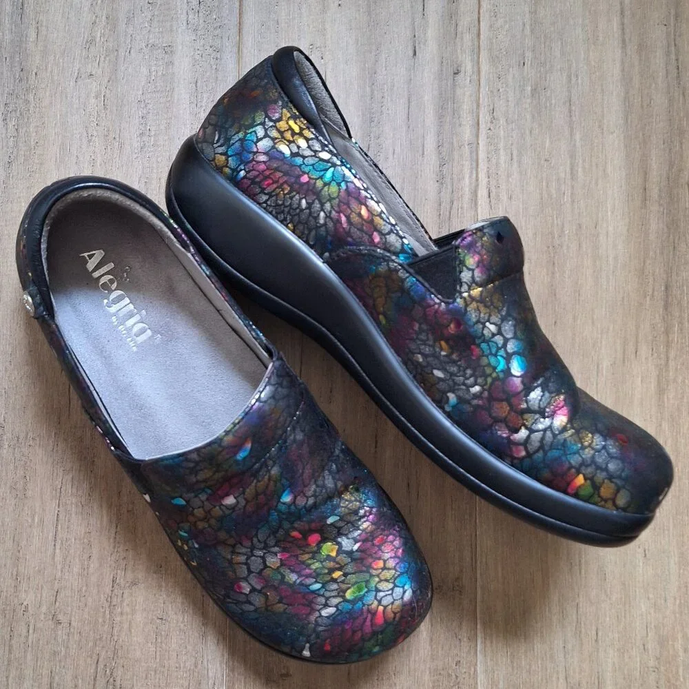 Alegria Keli Minnow Rainbow EU 40 US 9.5/10 Nursing Medical Skid resistant shoes - Picture 1 of 13